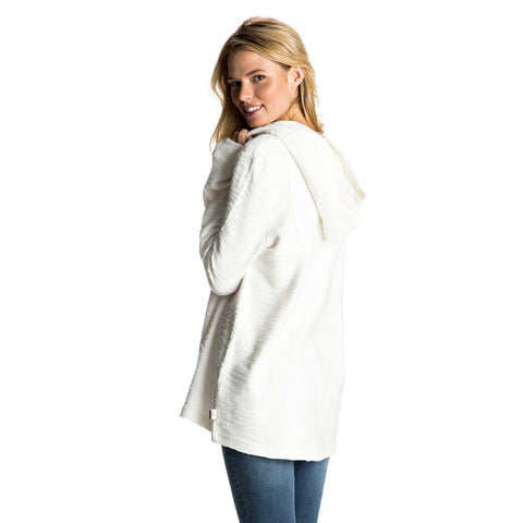 Roxy Pearling Poncho Hoodie - White