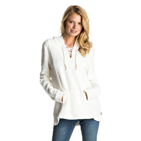 Roxy Pearling Poncho Hoodie - White