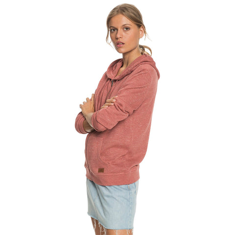 Roxy Perfect Wave Zip Up Hoodie - Marsala