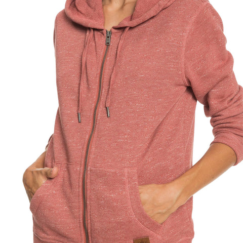 Roxy Perfect Wave Zip Up Hoodie - Marsala