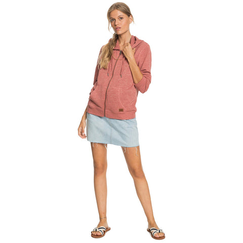 Roxy Perfect Wave Zip Up Hoodie - Marsala