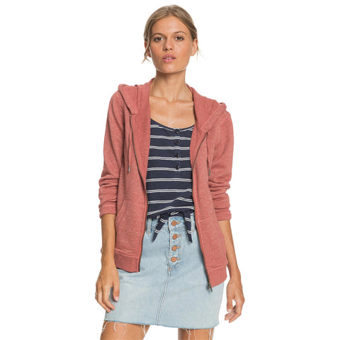 Roxy Perfect Wave Zip Up Hoodie - Marsala