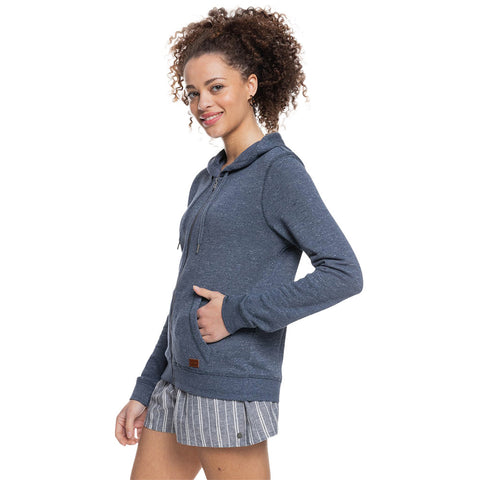 Roxy Perfect Wave Zip Up Hoodie - Mood Indigo