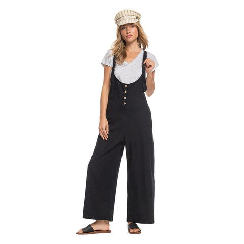 Roxy Pink Frost Dundaree-Style Jumpsuit - Anthracite