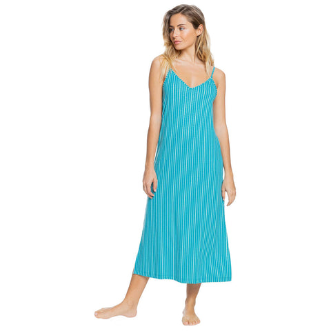 Roxy Promised Land Midi Dress - Biscay Bay Playa Stripes