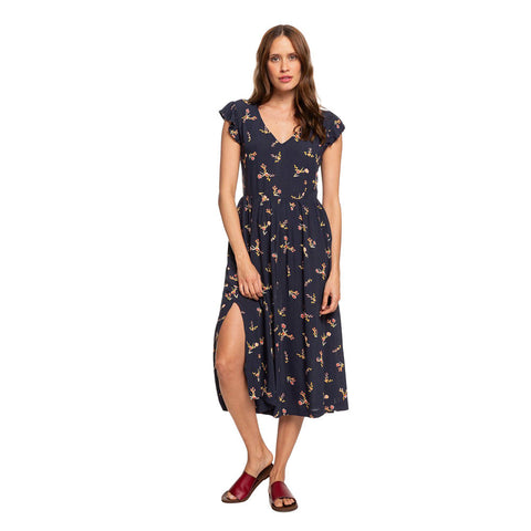 Roxy Rush Minute Short Sleeve Midi Dress - Mood Indigo In My Bag