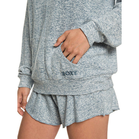 Roxy Sandy Coast Super Soft Hoodie - Blue Mirage Heather