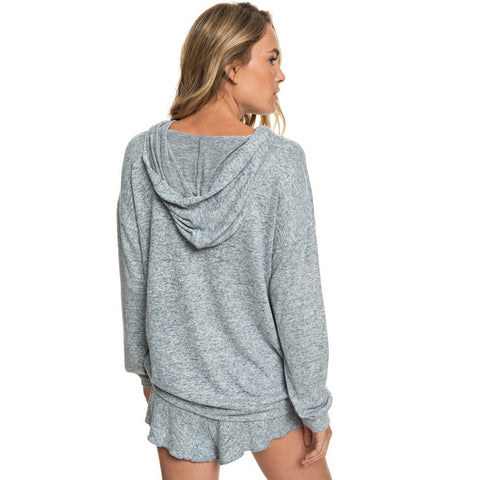 Roxy Sandy Coast Super Soft Hoodie - Blue Mirage Heather