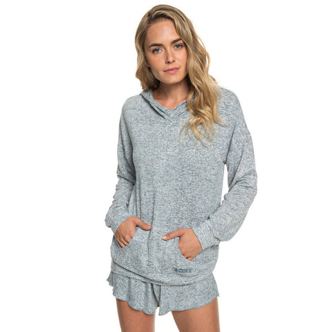 Roxy Sandy Coast Super Soft Hoodie - Blue Mirage Heather