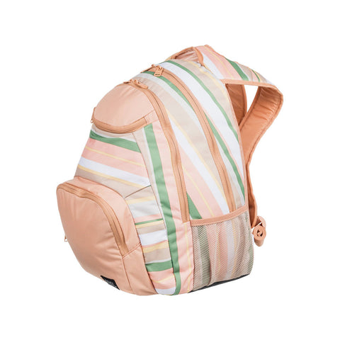 Roxy Shadow Swell 24L Recycled Medium Backpack - Turf Green Dreaming Stripe