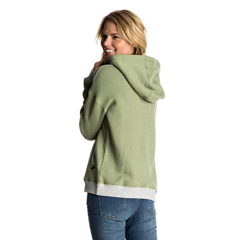 Roxy Shoal Pullover Hoodie - Oil Green Heather