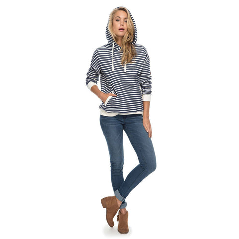 Roxy Shoal Stripe Hoodie - Dress Blues Friday Stripe