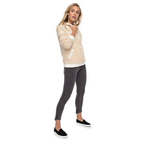 Roxy Shoal Stripe Hoodie - Spruce Yellow Friday Stripe