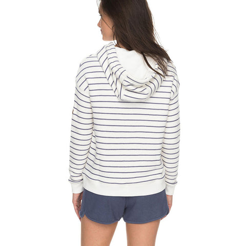 Roxy Shoal Stripe Pullover Hoodie - Marshmallow Shoal Stripe