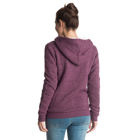 Roxy Signature Sherpa Zip Hoodie - Italian Plum