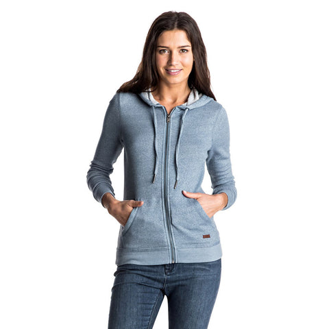 Roxy Signature Zip Hoodie - Captains Blue