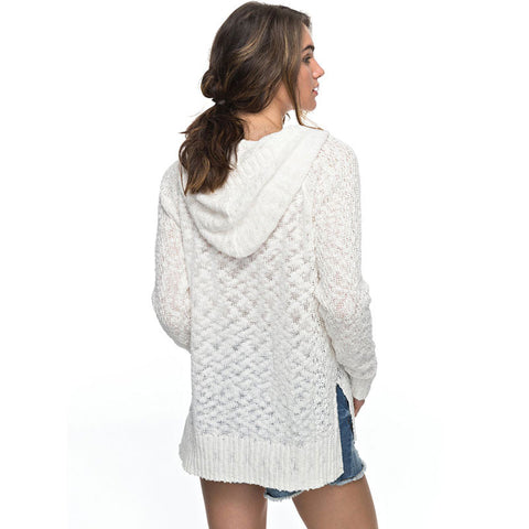Roxy Smooth And Sassy Hooded Sweater - Marshmellow