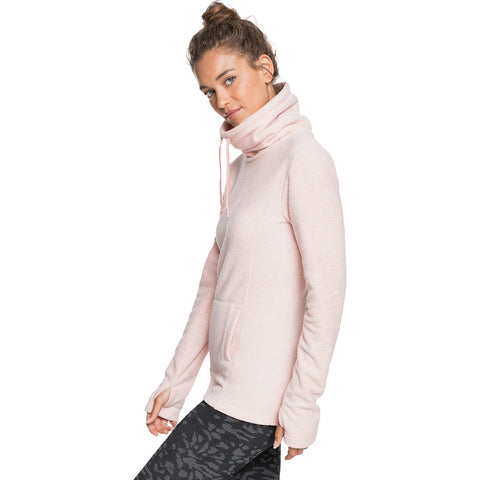 Roxy Snow Flakes Vibes High Collar Polar Fleece - Silver Pink