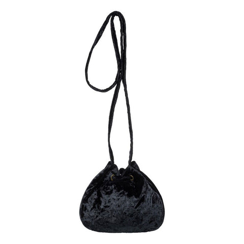 Roxy Spread Love Small Velvet Shoulder Bag - True Black