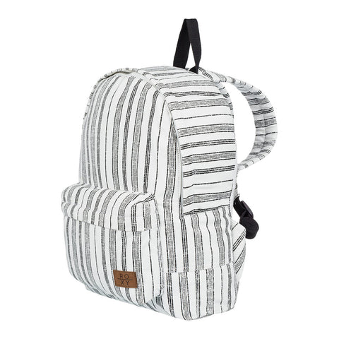 Roxy Sugar Baby Canvas 16L Small Backpack - Anthracite Beach Stripes