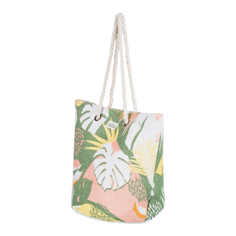 Roxy Sunseeker 30L Straw Beach Bag - Turf Green Undertone