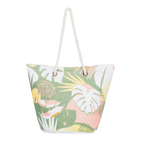 Roxy Sunseeker 30L Straw Beach Bag - Turf Green Undertone