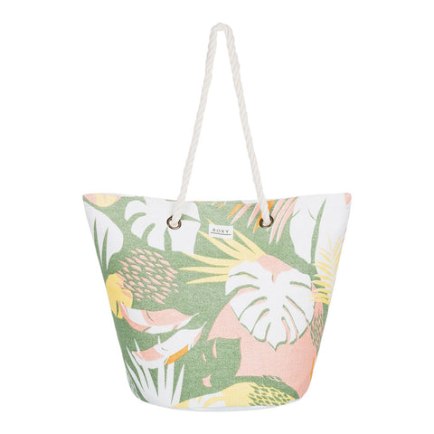 Roxy Sunseeker 30L Straw Beach Bag - Turf Green Undertone