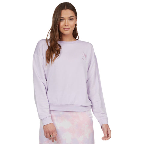 Roxy Surfing By Moonlight A Super Soft Sweatshirt - Orchid Petal