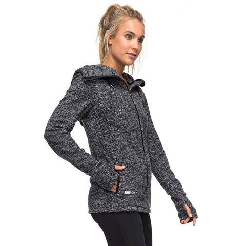 Roxy Suuvra Florida Zip Hoodie - Black Heather