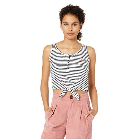 Roxy Sweet Symphony Tie-Front Tank Top - Dress Blues