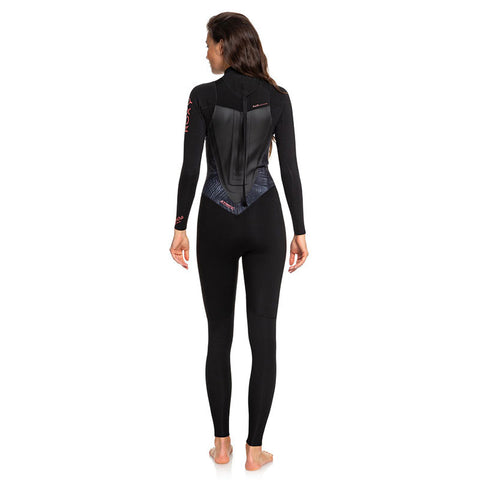 Roxy Womens Syncro 5/4/3 Back Zip Wetsuit - Black / Gunmetal