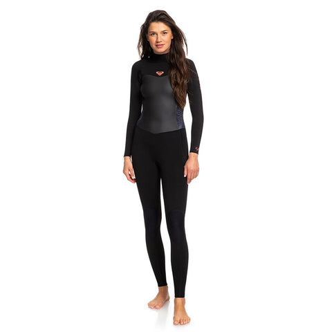 Roxy Womens Syncro 5/4/3 Back Zip Wetsuit - Black / Gunmetal