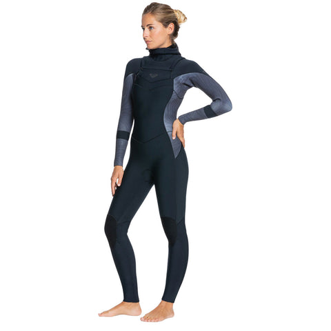 Roxy Women's Syncro 5/4/3 Hooded Wetsuit - Jet / Black