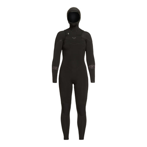 Roxy Women's Syncro Plus 5/4/3 Hooded Wetsuit - Black / Jet Black