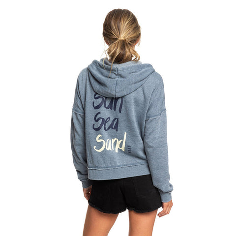 Roxy Take On The World B Zip Hoodie - Blue Mirage