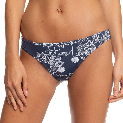 Roxy Tender Waves Moderate Bikini Bottom - Mood Indigo Light Fairy