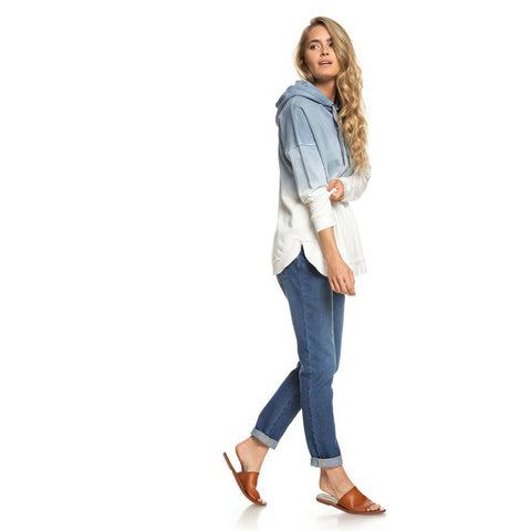 Roxy Time Has Come Poncho Hoodie - Blue Mirage Heather