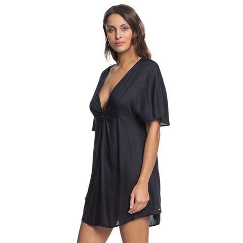 Roxy Timeless Lover Mid Sleeve Beach Cover up - Anthracite