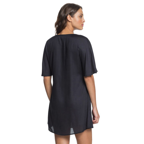 Roxy Timeless Lover Mid Sleeve Beach Cover up - Anthracite