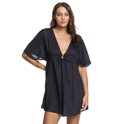 Roxy Timeless Lover Mid Sleeve Beach Cover up - Anthracite
