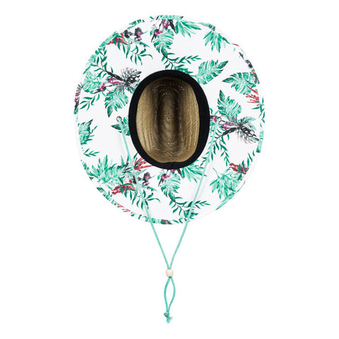Roxy Tomboy Printed Straw Hat - Marshmallow Caribbean Flowers