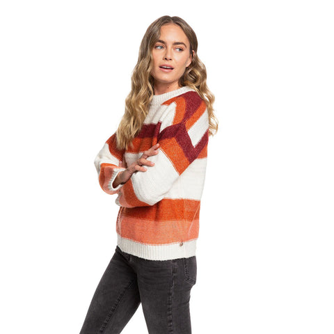 Roxy Trip For Two Stripe Sweater - Canyon Clay