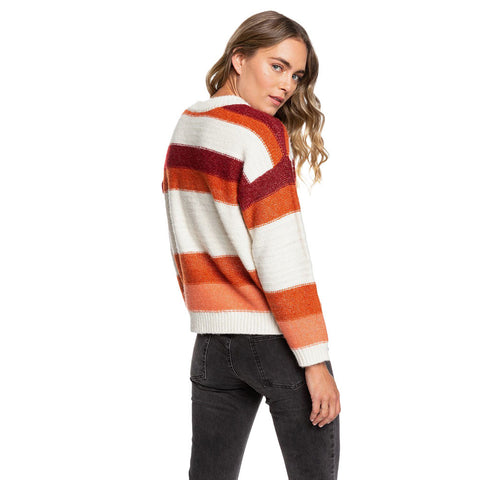 Roxy Trip For Two Stripe Sweater - Canyon Clay
