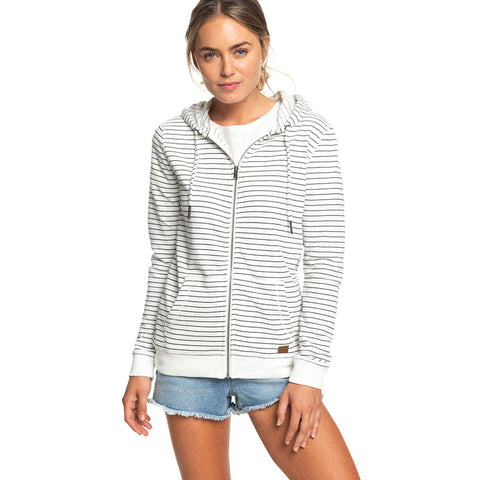 Roxy Trippin Stripes Zip Hoodie - Anthracite Pool Stripes