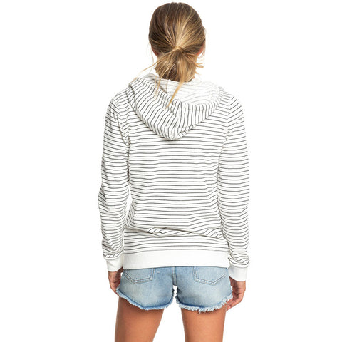 Roxy Trippin Stripes Zip Hoodie - Anthracite Pool Stripes