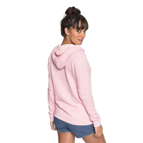 Roxy Trippin Zip Up Hoodie - Marshmallow Rose Heather