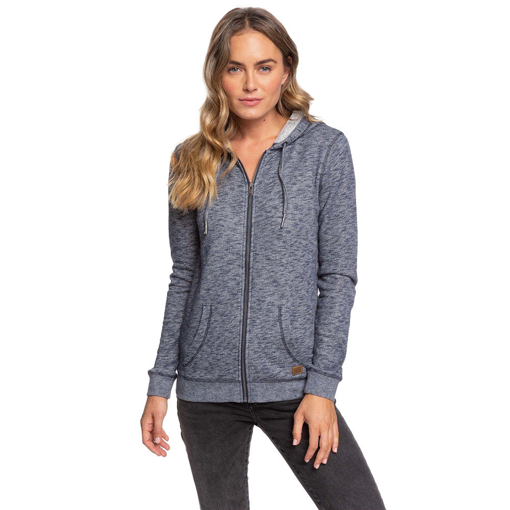 Roxy Women's Trippin Zip Up Fleece Sweatshirt, Heritage Heather