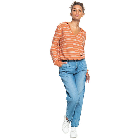 Roxy Turning Out Hooded Sweater - Sunburst Horizon Stripe