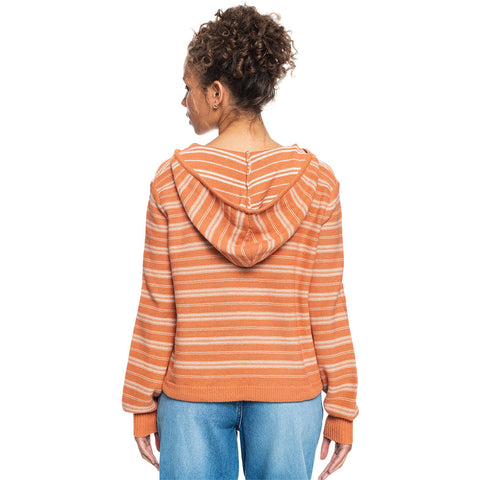 Roxy Turning Out Hooded Sweater - Sunburst Horizon Stripe
