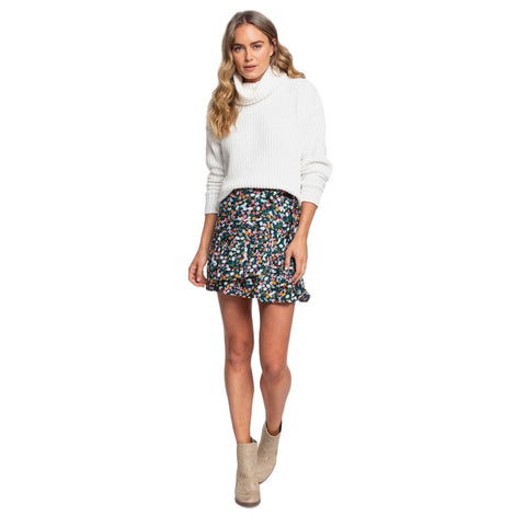 Roxy Velvet Morning Turtle Neck Sweater - Snow White